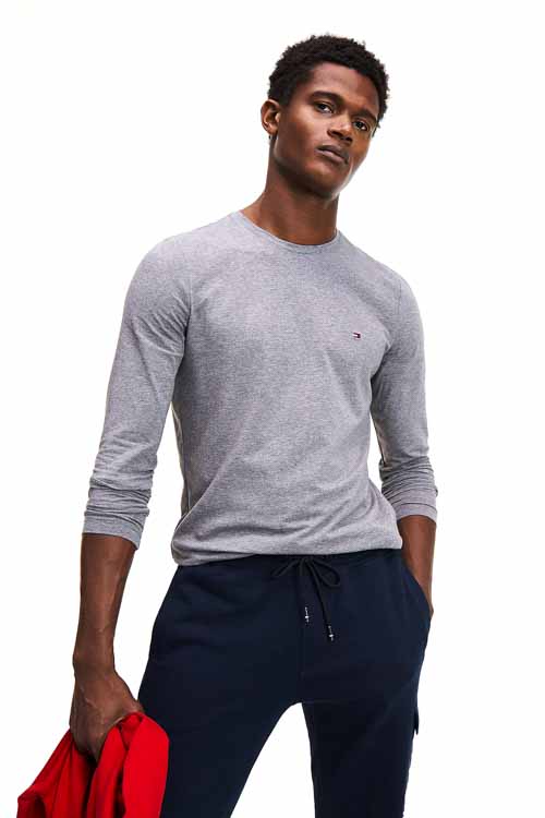 T-SHIRT STRETCH SLIM FIT LONG SLEEVE TEE 